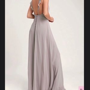 Lulus grey maxi dress